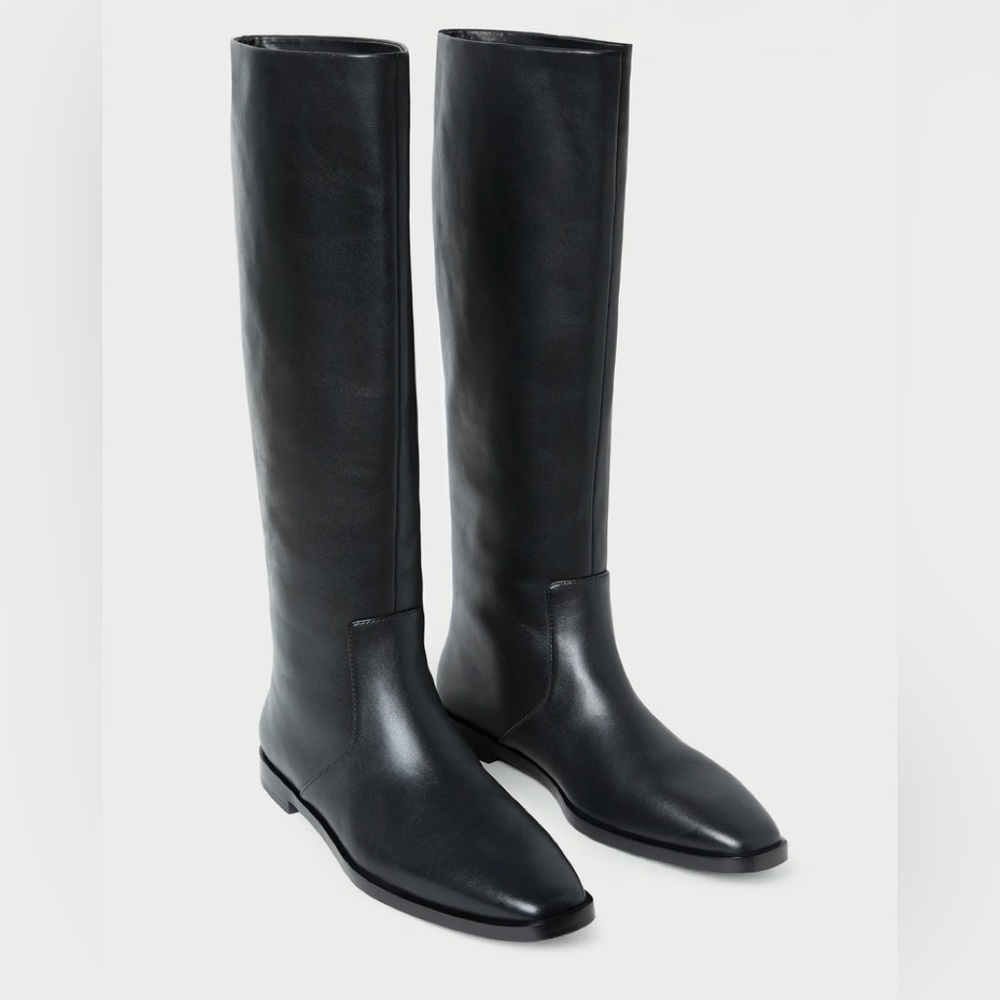 Loeffler Randall Tilly Black Vachetta knee Boots 7